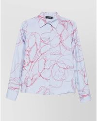 Fabiana Filippi - Dress Abstract Print Long Sleeves Pleated Skirt - Lyst
