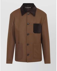 Marni - Wool Felt Workwear Jacket Pockets - Lyst