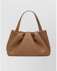 THEMOIRÈ - Eco Leather Cross-Body Bag With Pleated Design - Lyst