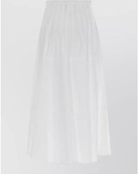 Max Mara - Wide-Fit Cotton Midi Skirt - Lyst