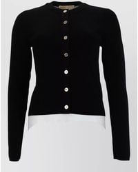 Michael Kors - Long Sleeve Top Contrast Hem Design - Lyst