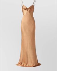 Elisabetta Franchi - Satin Slim-Fit Sleeveless Sweetheart-Neck Maxi Dress - Lyst