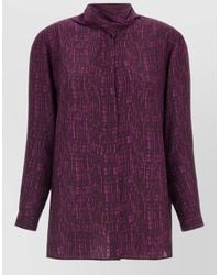 Gianluca Capannolo - Silk Printed Long-Sleeve Blouse - Lyst