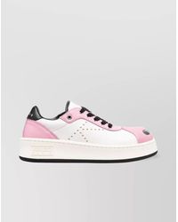 KENZO - Leather Low Top Sneakers With Perforated Detailing - Lyst