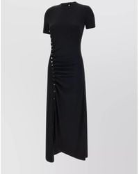 Rabanne - Draped Jersey Midi Dress - Lyst