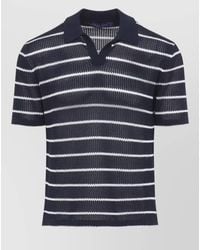 Ralph Lauren - Short Sleeve Knit Striped Polo Shirt - Lyst