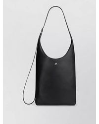 Courreges - Large Leather Tote Shoulder Bag - Lyst