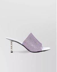 Givenchy - Sculpted Heel Open Toe Mules With G Cube Embellishment - Lyst