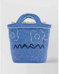 Marni - Tropicalia Mini Denim Bucket Bag - Lyst