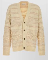 Laneus - Jacquard Knit Cardigan V Neckline - Lyst