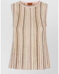 Missoni - Viscose Blend Striped Sequined Sleeveless Top - Lyst