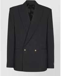 Balmain - Wool Double Breasted Blazer Jacket Two Buttons - Lyst