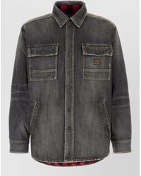 Balenciaga - Denim Jacket Chest Pockets Long Sleeves - Lyst