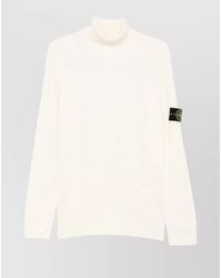 Stone Island - Ribbed Wool Turtleneck Sweater - Lyst