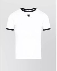 Courreges - Cotton Slim-Fit Logo-Print T-Shirt - Lyst