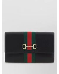 Gucci - Horsebit Web Chain Wallet Shoulder Strap - Lyst