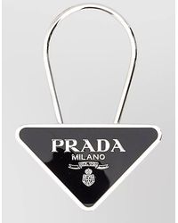 Prada - Metal Keychain - Lyst