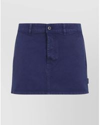 Miu Miu - Cotton Mini Skirt - Lyst