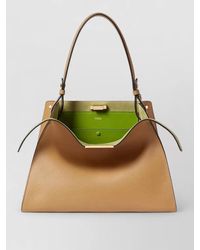 Fendi - Tote Bag Structured Shape Top Handle - Lyst