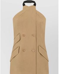 Max Mara - Silk Wool Sleeveless Double-Breasted Trench Coat - Lyst
