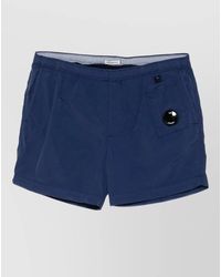 C.P. Company - Swim Shorts Elastic Waistband Lens Pocket - Lyst