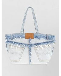Alexander Wang - Denim Tote Bag Dual Handles Pockets - Lyst