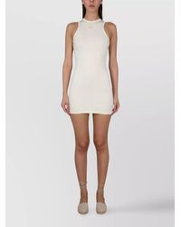 Off-White c/o Virgil Abloh - Logo Print Mini Dress - Lyst