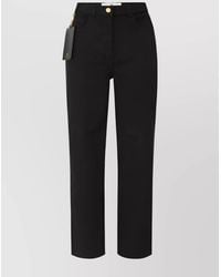 Elisabetta Franchi - Denim Straight-Leg Trousers - Lyst