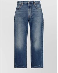 Valentino - Denim Straight-Leg Trousers - Lyst