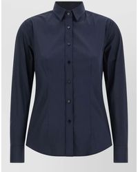 Xacus - Sara Collared Long Sleeve Shirt Tailored Seams - Lyst