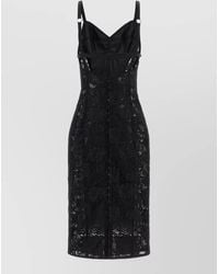 Dolce & Gabbana - Corset Dress Sweetheart Neckline Lace Overlay - Lyst