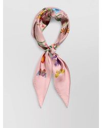 Gucci - Silk Floral-Print Twill Scarf - Lyst