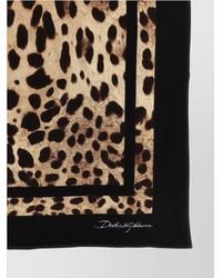 Dolce & Gabbana - Silk Leopard-Print Foulard Scarf - Lyst