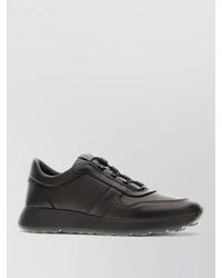 Tod's - Leather Lace Up Low Top Sneakers Rubber Sole - Lyst