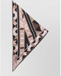 PUCCI - Silk Scarf Geometric Pattern Triangular Shape - Lyst