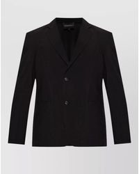 Emporio Armani - Tailored Single Breasted Jacket Notch Lapels - Lyst