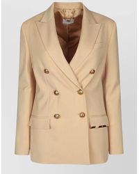 Elisabetta Franchi - Double-Breasted Long-Sleeved Jacket - Lyst