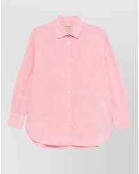 Woolrich - Relaxed Boyfriend Linen Shirt Long Sleeves - Lyst