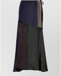 Maison Margiela - Patchwork Pinstripe A-Line Wrap Skirt - Lyst