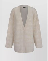 Balenciaga - Oversized V-Neck Cardigan - Lyst