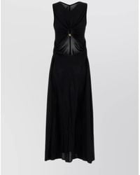 Bottega Veneta - Cutout Jersey V-Neck Long Dress - Lyst