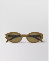 Saint Laurent - Oval Frame Sunglasses Dark Lenses - Lyst