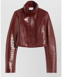Sportmax - Fitted Polo Neck Jacket With Removable Storm Flap - Lyst