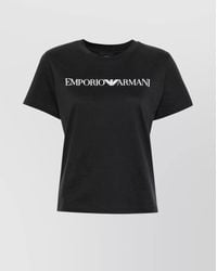Emporio Armani - Logo Cotton Jersey Crew Neck Short-Sleeve T-Shirt - Lyst