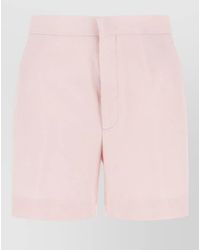 Tagliatore - Stretch Wool Shorts Belt Loops Pockets - Lyst