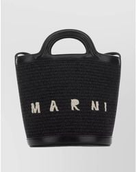 Marni - Tropicalia Mini Raffia Bucket Bag - Lyst