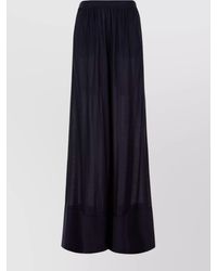 Malo - Wide Leg Sheer Fabric Ankle Length Trousers - Lyst