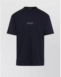 Giorgio Armani - Logo Print Cotton Short-Sleeve T-Shirt - Lyst