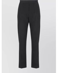MSGM - Wool Straight-Leg Trousers - Lyst