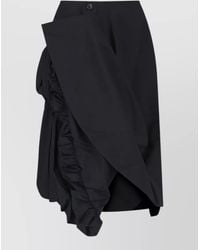 Comme des Garçons - Asymmetric Wool Midi Skirt - Lyst